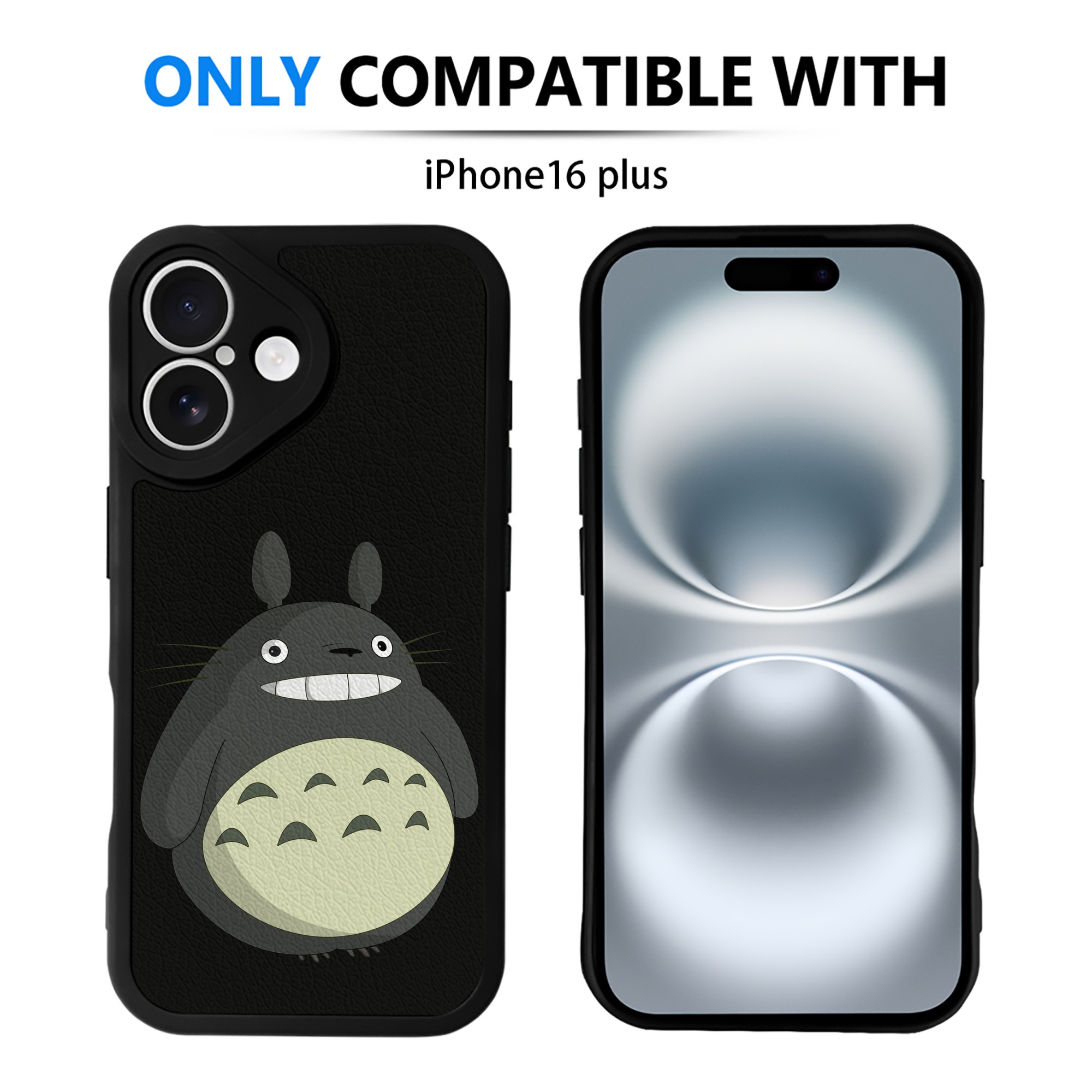 （画像用） となりのトトロ 草壁メイ 草壁サツキ My Neighbor Totoro Satsuki Kusakabe Mei Kusakabe 【iPhone 16シリーズ対応】シリコンスマホケース（レザー調） 材質：シリコン